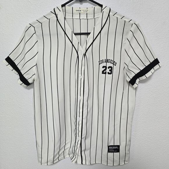 SHEIN Los Angeles White Black Stripe Jersey Number Women's Small - Picture 1 of 9